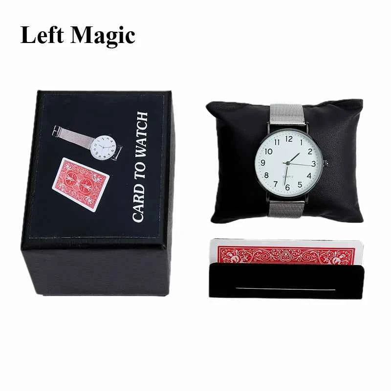 Watch This (Card+Watch Set) Magic Tricks Card Change to Watch Close Up Street Illusion Gimmick Mentalism Puzzle Toy Magia Card