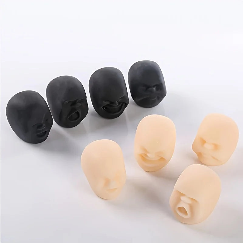 Fun Face Emotion Squeeze Ball Relax Toy for Children Adults Autism Sensory Anti-Stress Anxiety Relief Black Soft Squishy