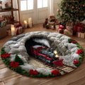 3D Optical Illusion Rug, Hypnotic Black & White Vortex Carpet, Creates A Mesmerizing Infinite Abyss in Your Room Floor Decor