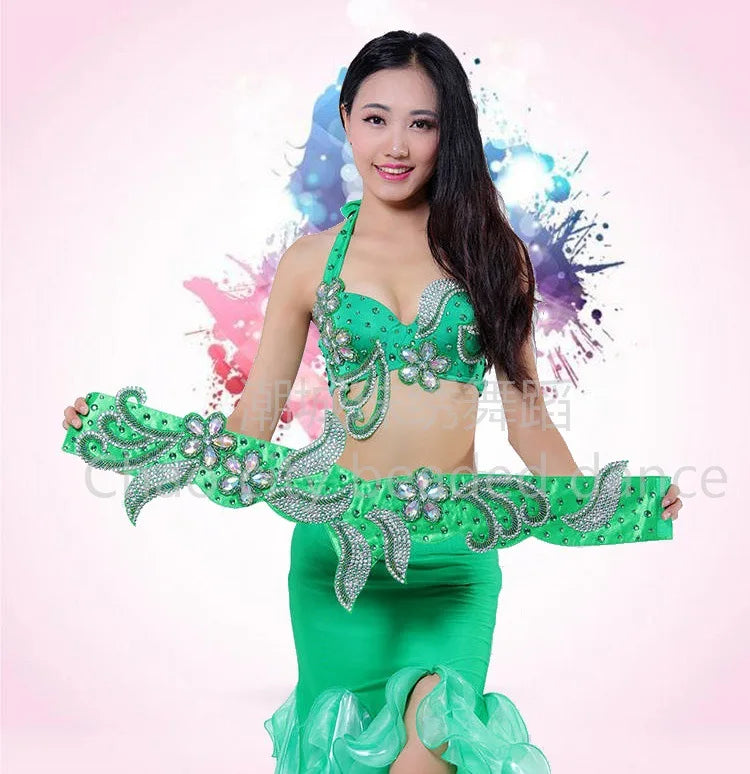 Customized Halloween Belly Dance Costume Set | Exotic Dancewear with Big Skirt - Big Tim's Magic Emporium