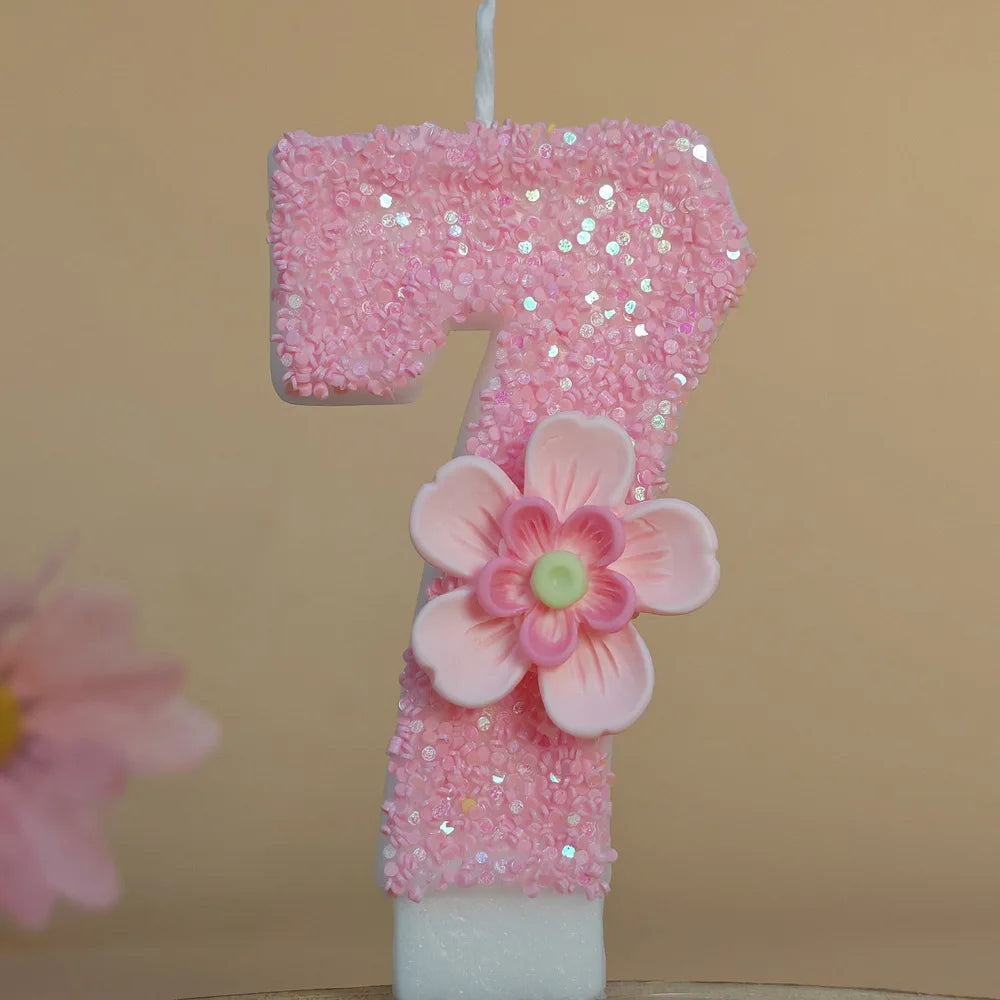 Birthday candle creative digital birthday cake ornament girl children's atmosphere decoration