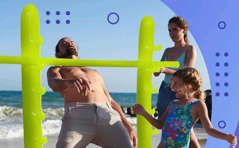 Inflatable Limbo Games for Kids & Adults, Beach Party Decorations, Festival Picnic Beach Pool outdoor Games, Family gathering