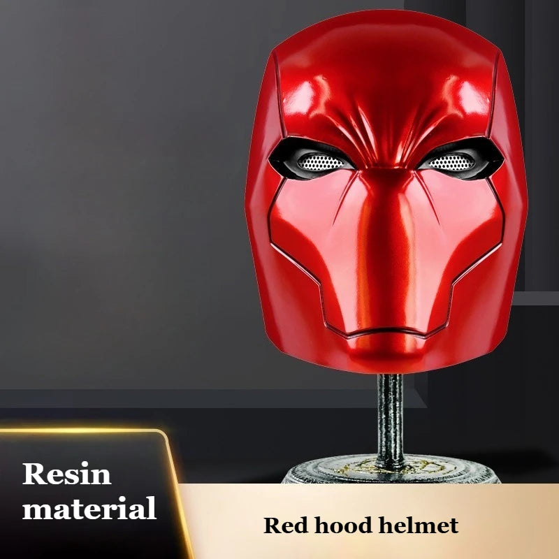 Red Hood Helmet Cosplay Superheroes Mask for Man Helmet Resin Halloween Masks Carnival Masquerade Costume for Adult Face Masks - Big Tim's Magic Emporium