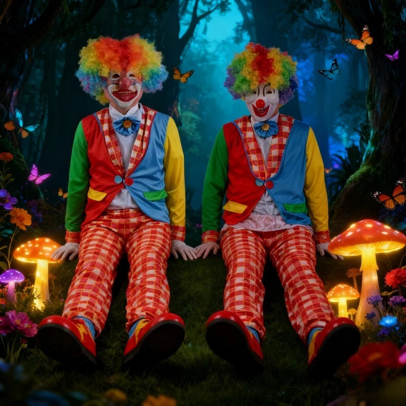 Halloween cross-border dovetail clown costume stage role masquerade costume magician costume - Big Tim's Magic Emporium