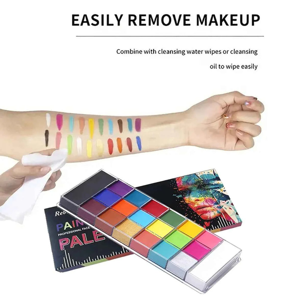 Face And Body Painting,Face & Body Paint Palette Makeup for Birthday Celebrations,Festivals,Halloween Costumes Oil Body Painting