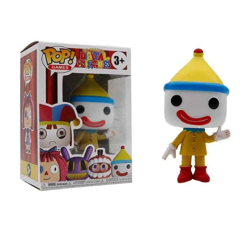 6 amazing POP figurines with magical digital circus figurines, enamel head rotatable children's and adult gifts