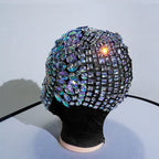Super Shiny Rhinestone Full Face Headwear Mask