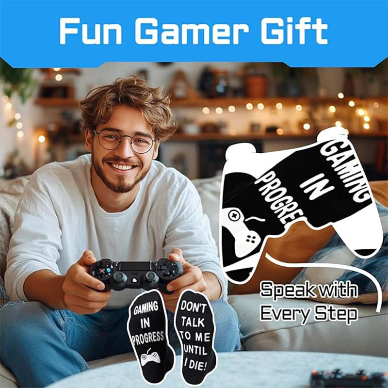Funny Gaming Gifts For Men Boys Gamer Gifts, Novelty Video Game Socks Socks Gaming In Process - Big Tim's Magic Emporium