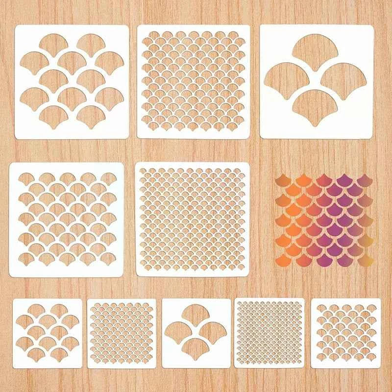 Fish Scale Stencil Face Painting Stencils Stencils For Painting Makeup Stencil Reusable Face Paint Stencils