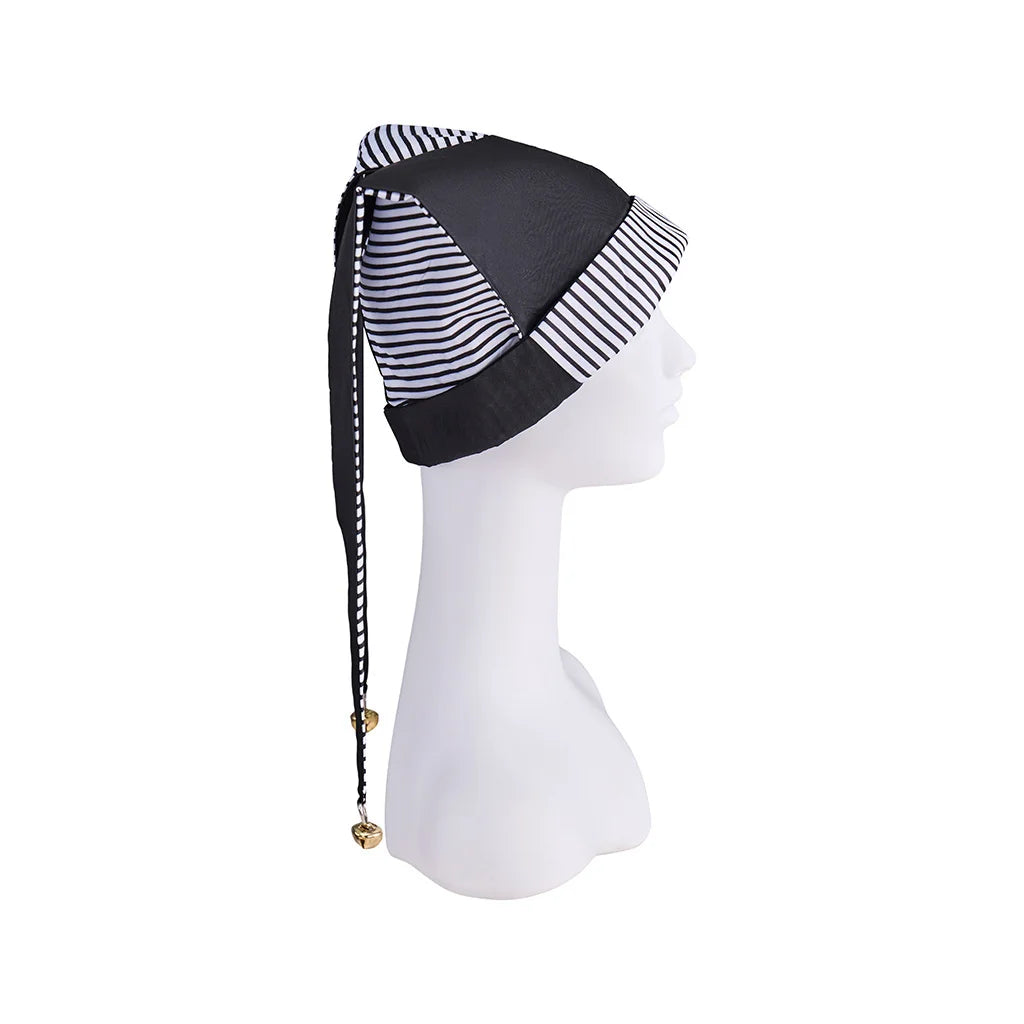 Jester Costume Hat Women Harlequin Jester Halloween Party Fancy Chessboard Lattice Jester Cap With Gold Bells Headpiece - Big Tim's Magic Emporium