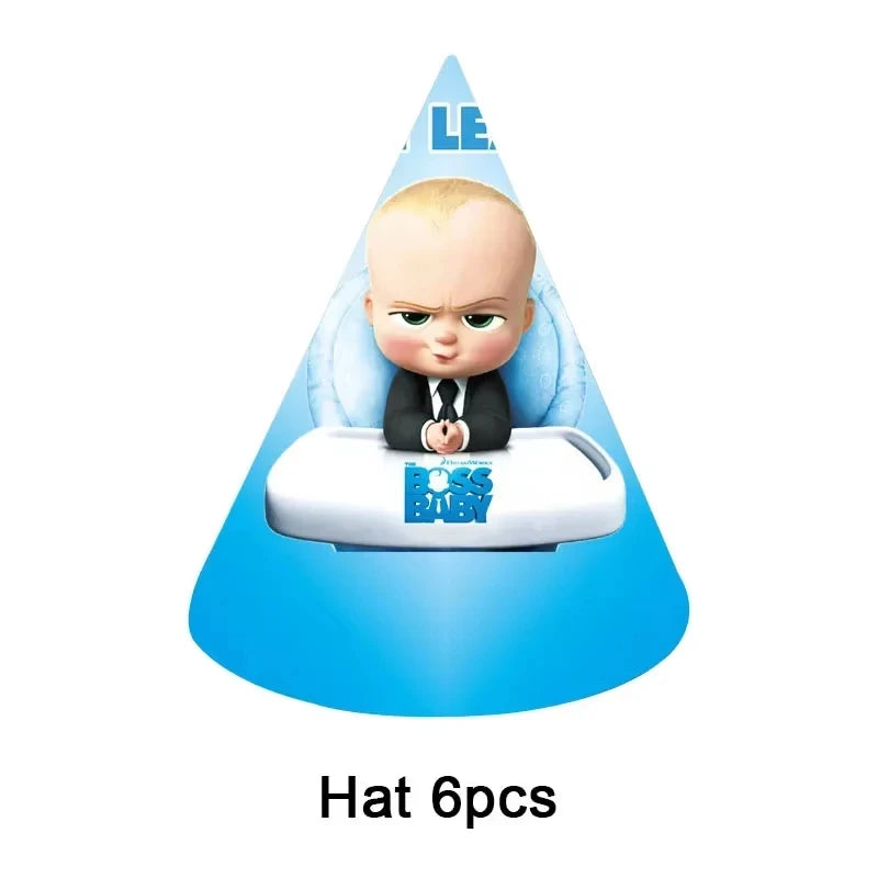 Cartoon Bossed Baby Newborn 1st Birthday Party Decorations Cute Balloons Plates Banner Tableware Set for Kids Party Favors Gifts