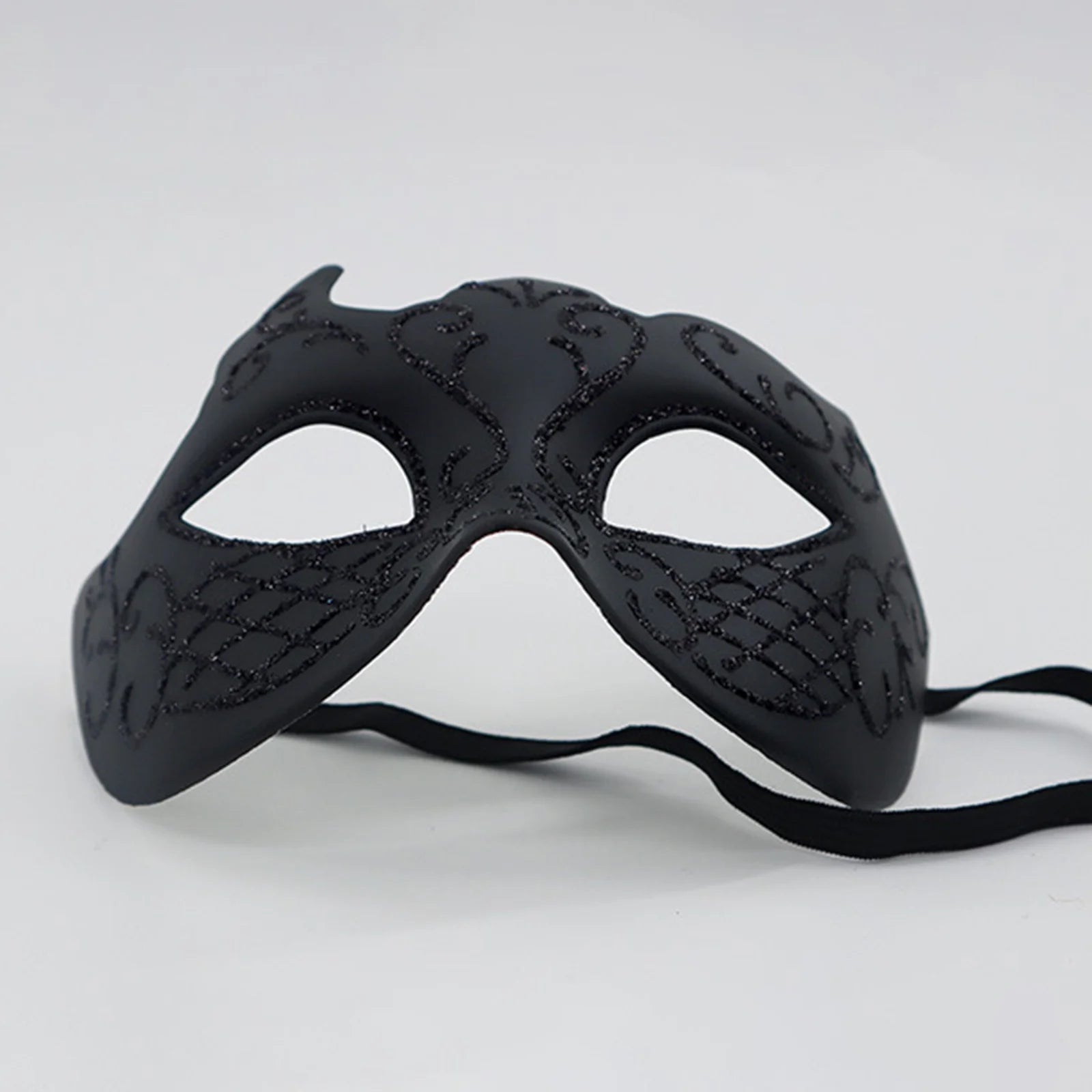 Half-Face Painted Men's Mask Painted with Shiny Powder Venice Style for Halloween Costume Supplies