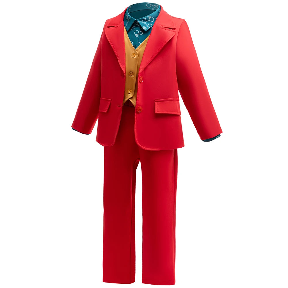 Kids Clown Clothing Sets Formal Carnival Outfits Boys Clown Costume de Cosplay du Film Joker, Joaquin Phoenix Arthur Fleck, - Big Tim's Magic Emporium