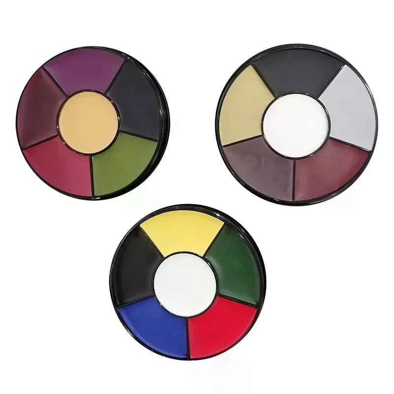 6 Colors Water-soluble Face Body Paint Palette Non-toxic Safe Tattoo Painting Face Painting Halloween Cosplay Makeup Props