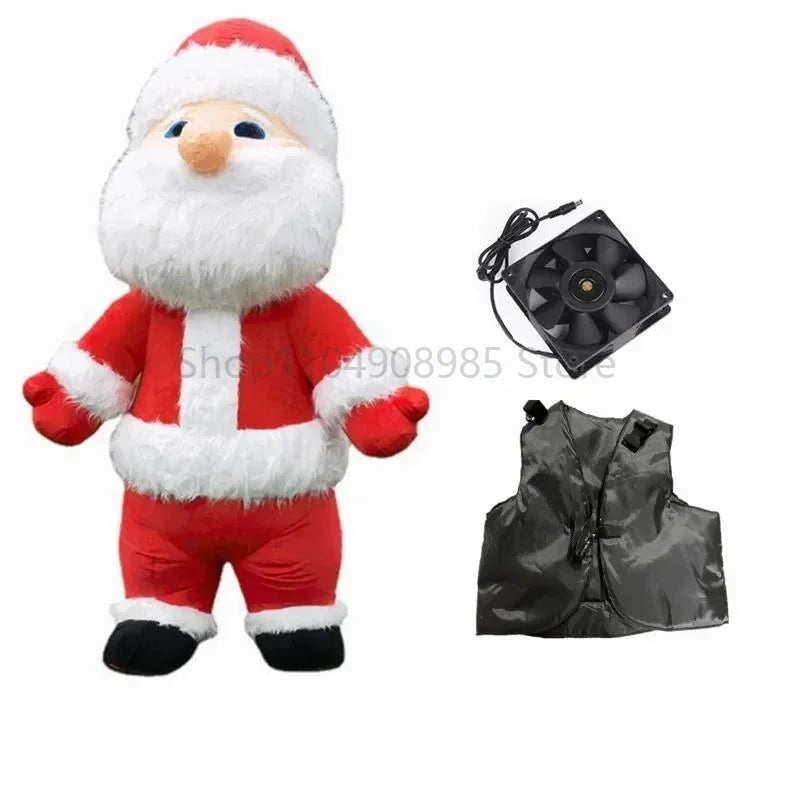 Inflatable Santa Claus Snowman Deer Mascot Costume Adult Fancy Dress Christmas Party Kawaii Mascot Costume Carnival Costumes - Big Tim's Magic Emporium