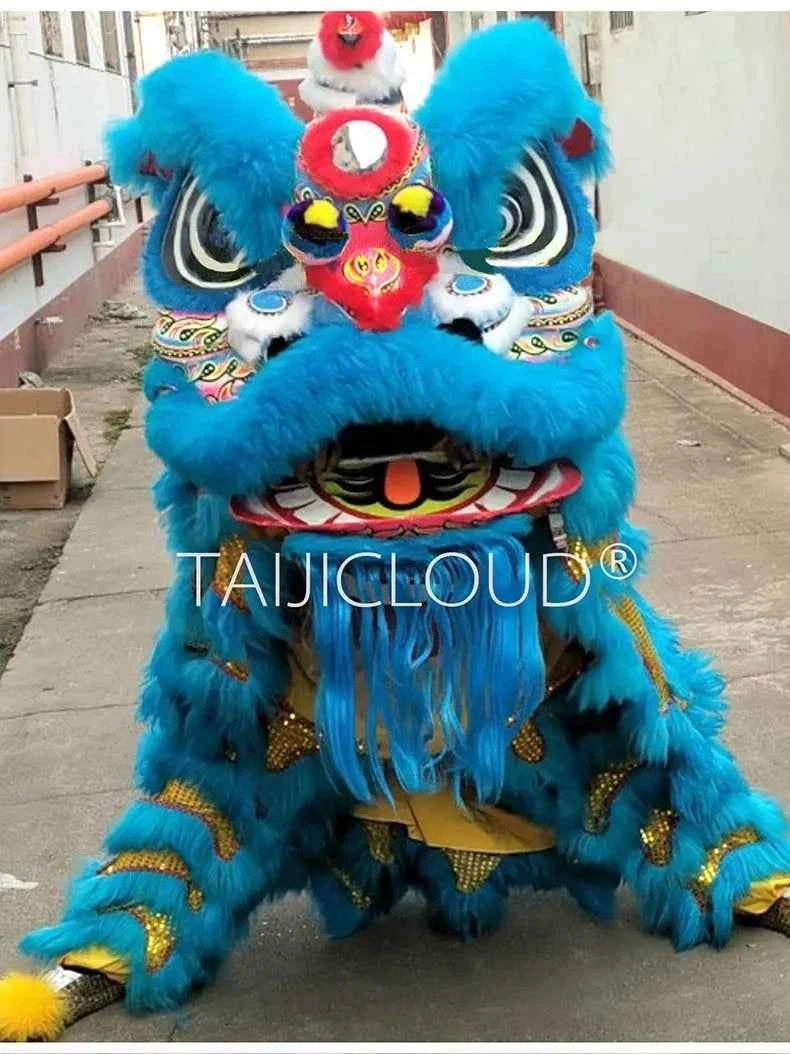 Southern Lion Dance Props for Adults, Double Performance Use, Wool Dragon Lantern, Authentic Lion Awakening Props.