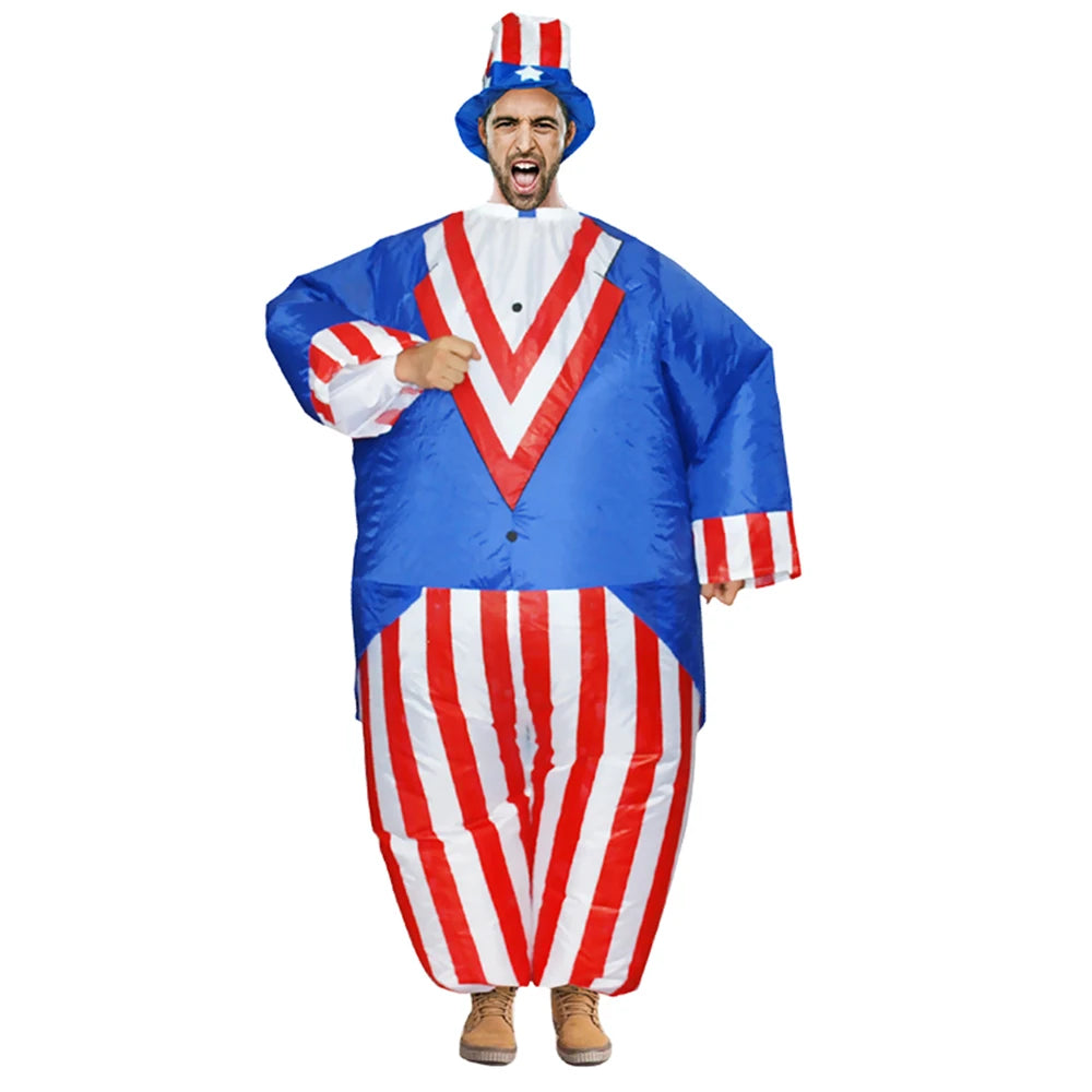 New clown inflatable costume, funny suit, mascot Purim, Halloween and Christmas party Cosplay costume for adults, with multiple - Big Tim's Magic Emporium
