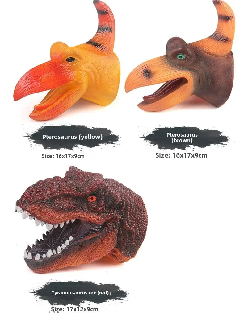 Hand Puppets Dinosaur head Model Toy T-Rex Dino Park Dolls Dinosaur Worlds Soft Toy for Gifts - Big Tim's Magic Emporium