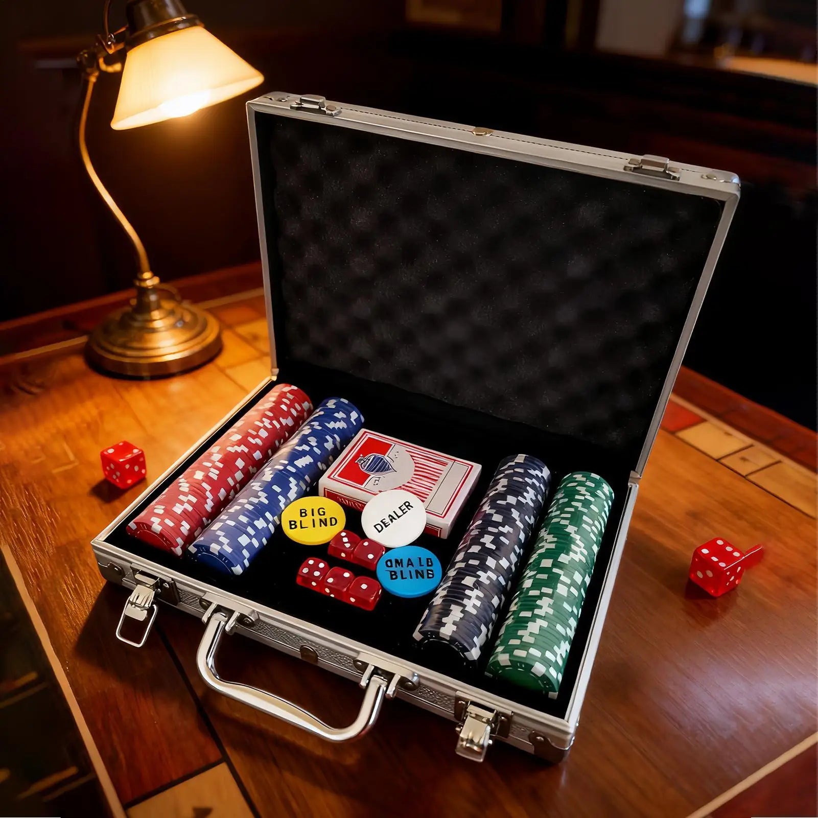 Poker Sets With Case Party Props No-Denomination Professional Poker Sets For Players Game Enthusiasts Collectors Event Planner - Big Tim's Magic Emporium