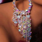 Women's 60mm Crystal Geometric Drop Earrings | Gold or Silver