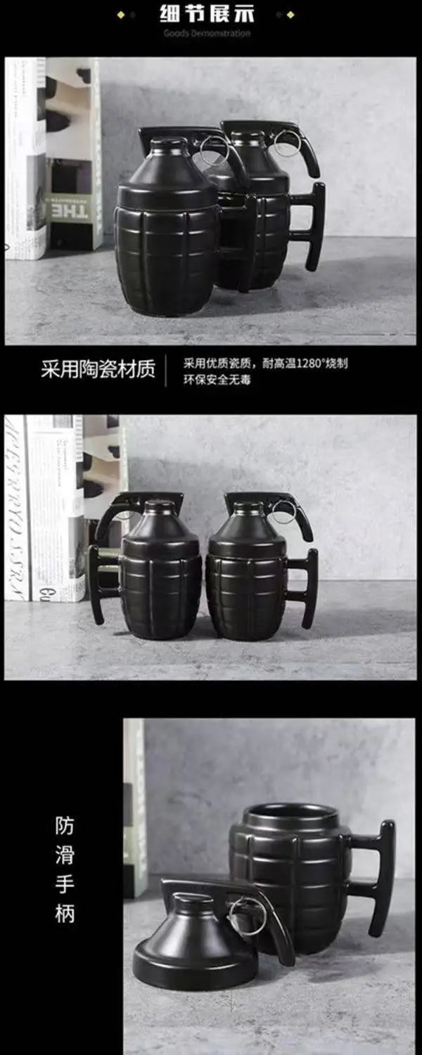 Funny Grenade Ceramic Cup Ins High Beauty Creative Odd Birthday Gift Mug Funny Water Cup