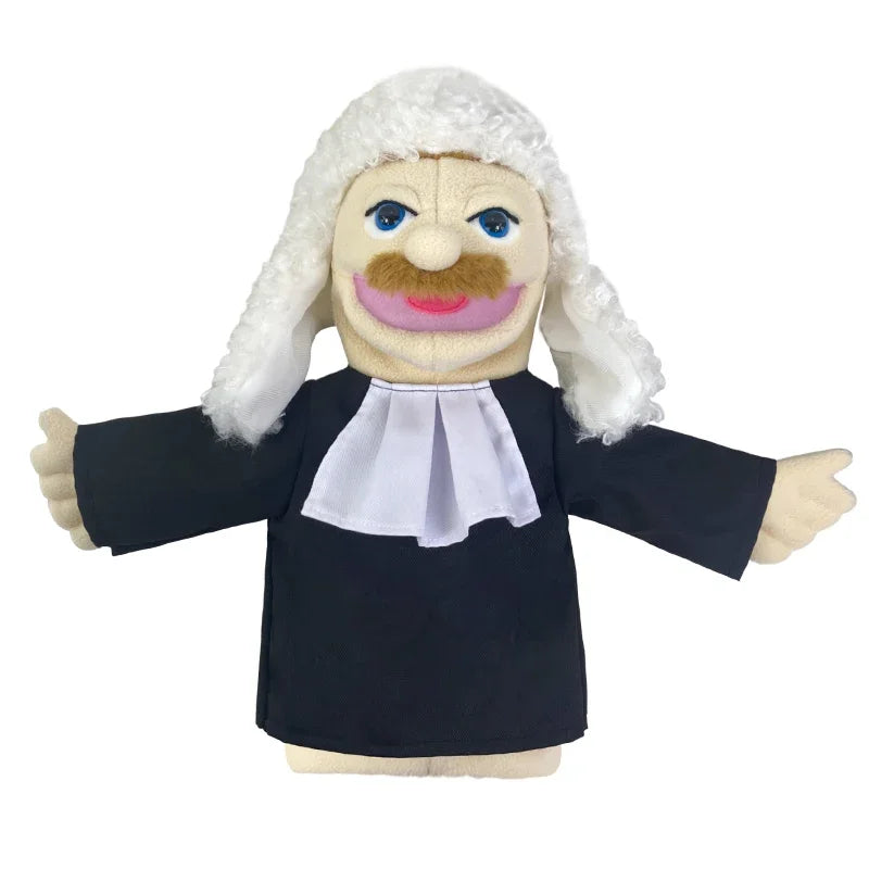 Cute Cartoon Profession Series Hand Puppet Plush Doctor Police Officer Nurse Teacher Job Puppet Ventriloquism Doll - Big Tim's Magic Emporium
