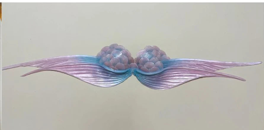 Realistic Woven Silicone Mermaid Bra Strapless Underwater Photoshoot Costume Top