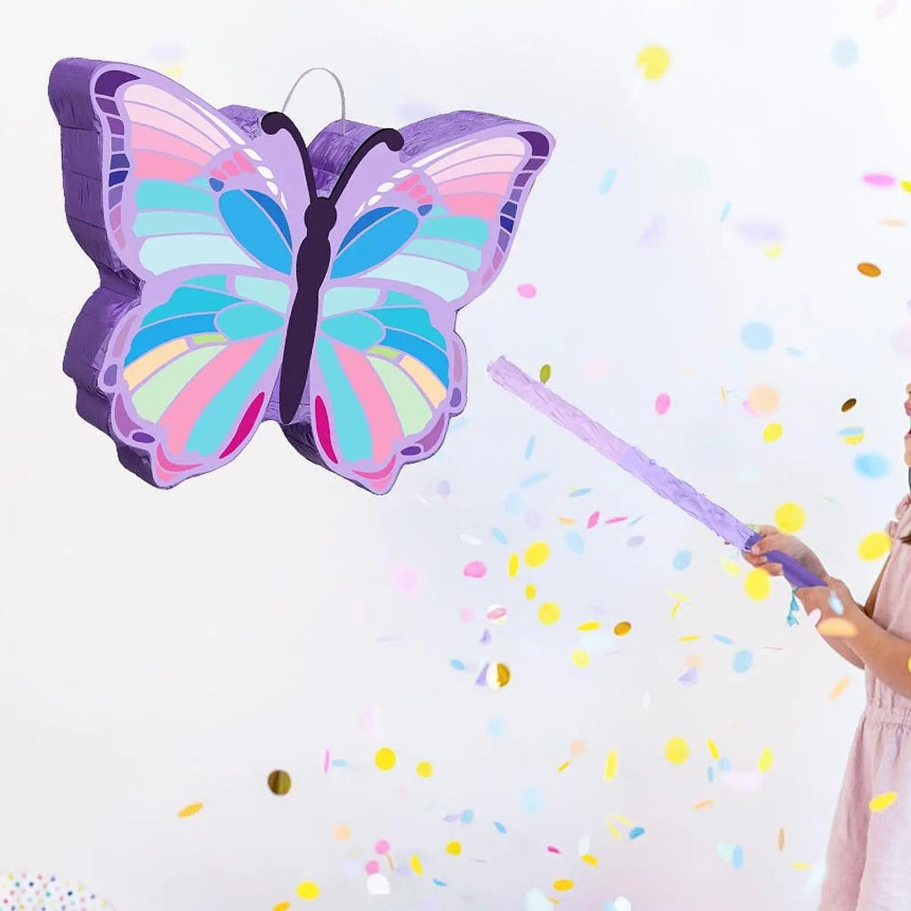 Butterfly Pinata Decorative Home Decoration Confetti Paper Pull String Pinata for Birthday Girls Boys Summer Celebration Festive