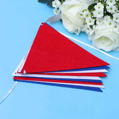 2.5m Fourth of July Bunting Banner Felt Hanging Garland Red Blue White Patriotic Party Decoration Fourth of July Banner