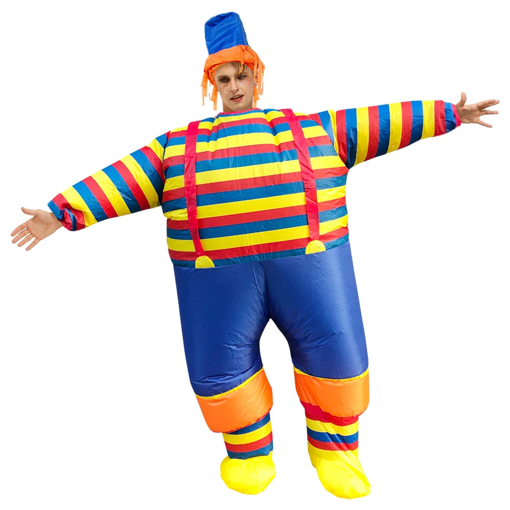 New clown inflatable costume, funny suit, mascot Purim, Halloween and Christmas party Cosplay costume for adults, with multiple - Big Tim's Magic Emporium