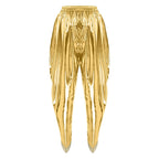 Men's Metallic Shiny Harem Dhoti Pants Gold Brocade Trim Prince Cosplay Costume