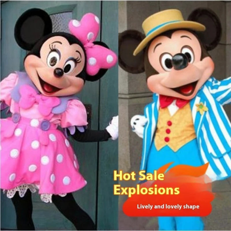 Mickey & Minnie Mouse Santa Mascot Costume | Adult Holiday Cosplay & Event Outfit - Big Tim's Magic Emporium