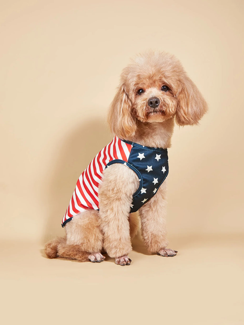 4th of July Dog Dress, Cute Dog Girl Clothes Memorial Day Dog Outfits Patriotic Independence Day Dog Vest Doggie T-Shirt Pet Cat