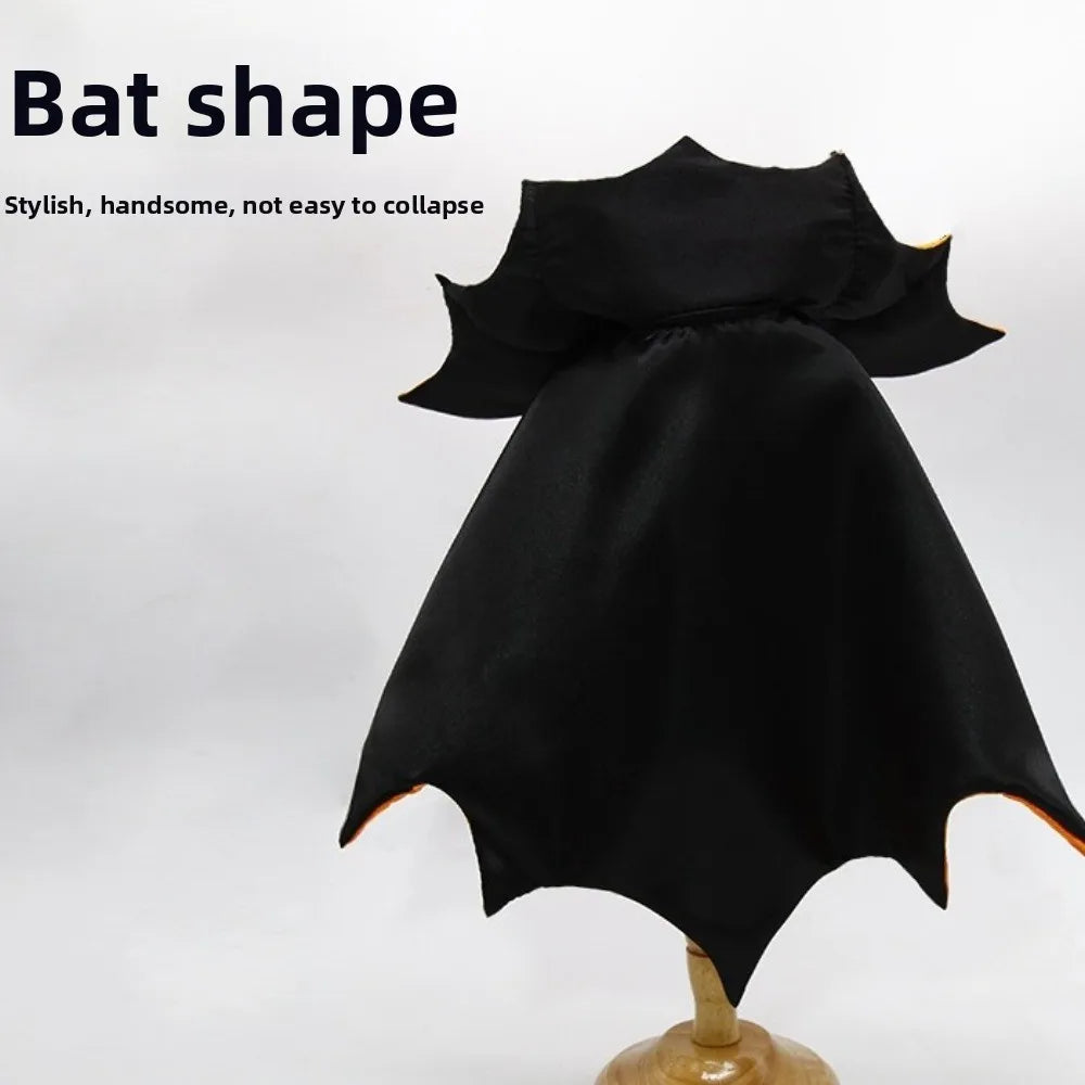 Bat Transformation Halloween Pet Costume Stand-collar Comfortable Cat Cosplay Cloak Bow Soft Fabric Small Dog Knight Cape Party
