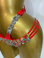 Crystal Diamond Bikini Two-Piece Set Sparkle Stage Performance Outfit