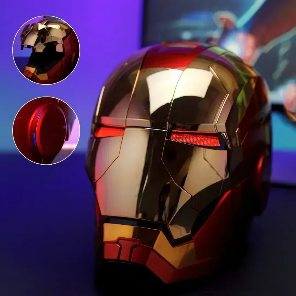 New Mechahead Mk50 Jarvis Iron Man Helmet Luminous Voice Control Deformable Electric Opening Halloween Cos Mask Male Toys Gifts - Big Tim's Magic Emporium