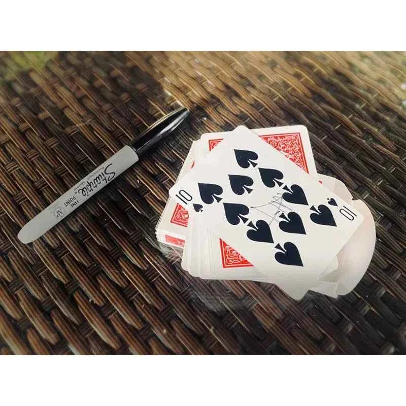 Jumping Signed Card Magic Tricks Signed Card Jumps to Top of Deck Visual Card Magia Close-up Gimmicks Illusions Mentalism Props
