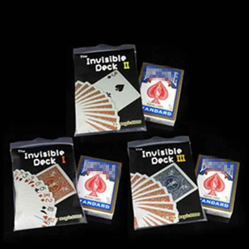 The Invisible Deck I,II,III,Amazing Magic Cards Close Up Street Magic Tricks Stage Magic Props Mentalism Comedy Kid Puzzle Toys