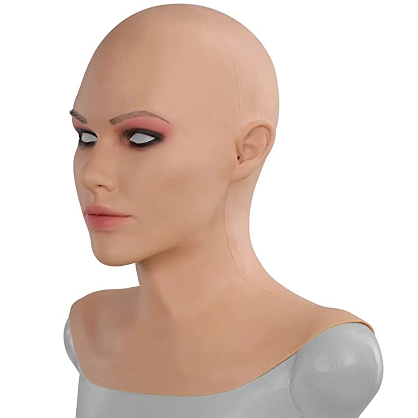 Realistic Silicone Mask With Neck Head Cover Makeup Crossdresser Cosplay Beauty Mask Collection Male to Female Full Head Mask - Big Tim's Magic Emporium