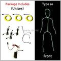 DIY Performance Dance LED Costume Materials Neon Light EL Wire Set Luminous Costumes DIY Materials Dance Talent Show Supplies