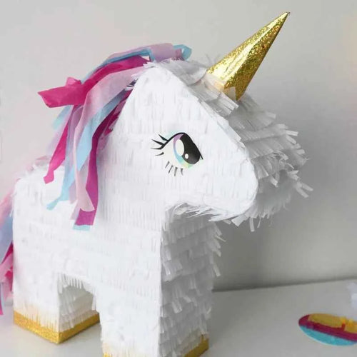 1SET/Box Unicorn Pinata with a Blindfold and Stick Birthday Party Decoration Bundle Handmade Piñatas Candy Gift Unicorn Pinatas