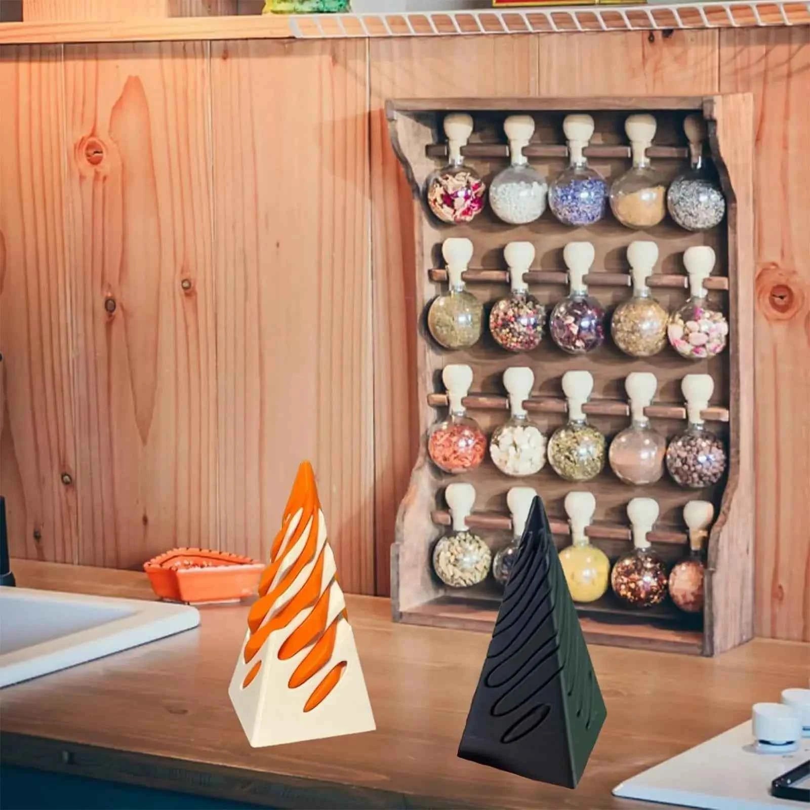 Impossible Pyramid Passthrough Sculpture - 3D Optical Illusion Art Decor