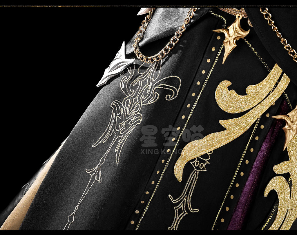 Love and Deepspace Xavier Rafayel Zayne Sylus Cosplay Costume The Dark Eclipse King Cloak Coat Prop Armor Crown Halloween Suit - Big Tim's Magic Emporium
