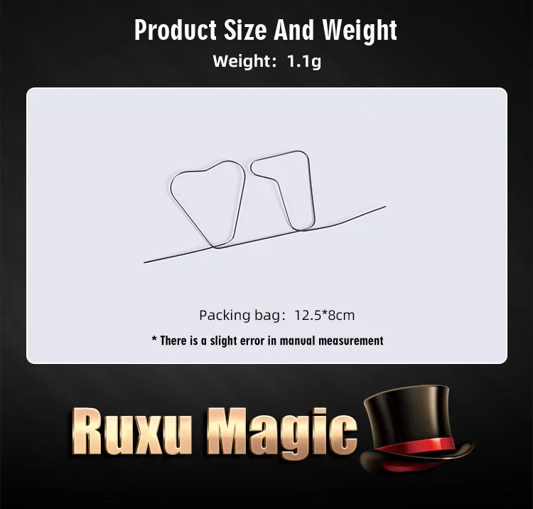 Memory Metal Wire Fire Prediction Hearts 7 i love you magic tricks magic show close up magic illusion