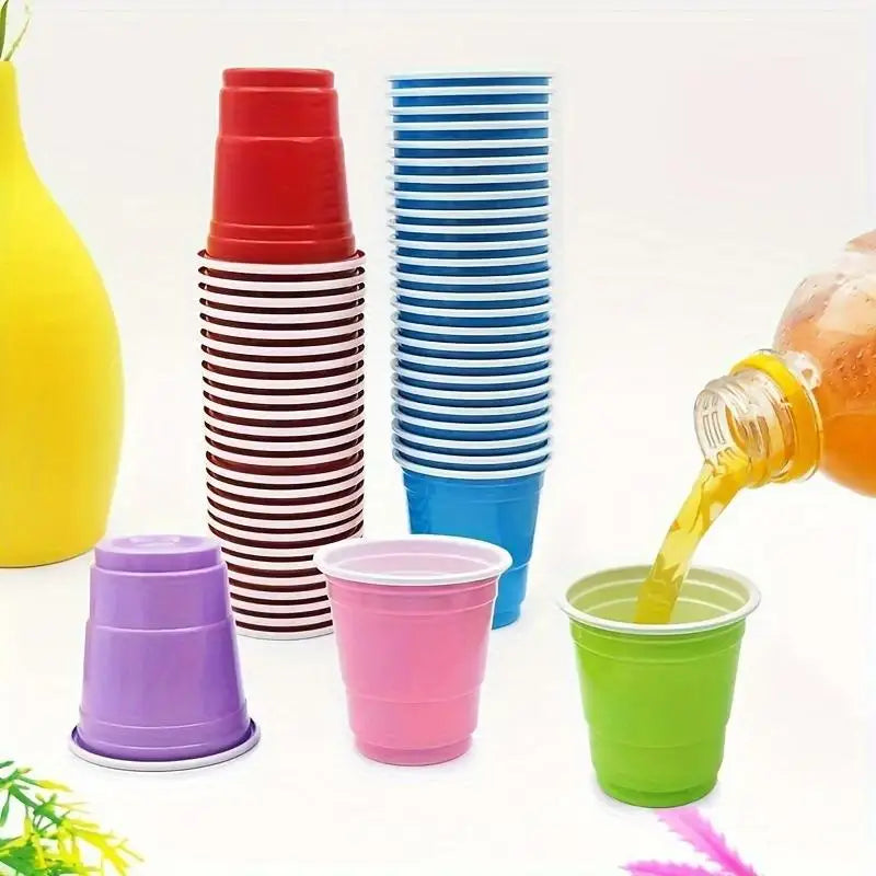 50pcs Party Disposable Plastic Cups Birthday Wedding Festival Beer Drink Soda Cups Party Game Cups - Big Tim's Magic Emporium