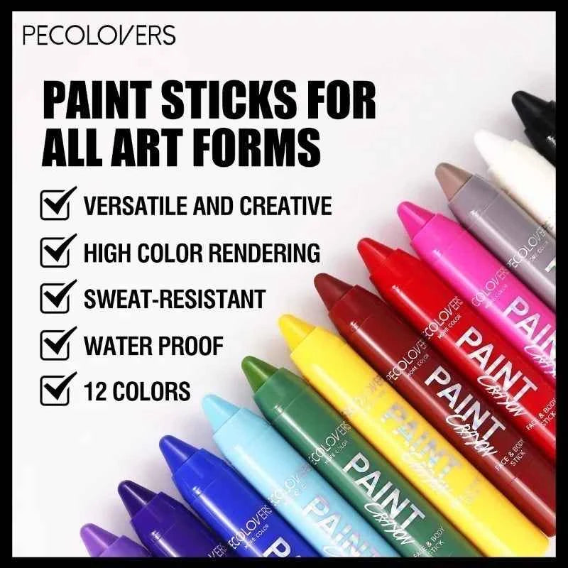 Multi-color Body Painted Makeup Pen, Face Paint, High Color Rendering, Waterproof and Sweat-proof Face Painting