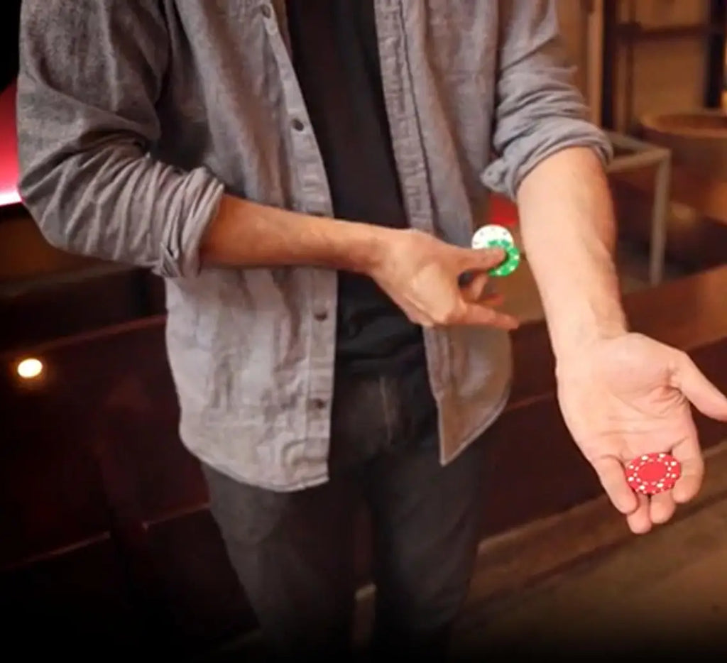 Magic Trick Traveling Chips by R Paul Wilson Chip Transportation Flight Magia Close up Street Illusion Gimmick Mentalism Prop - Big Tim's Magic Emporium