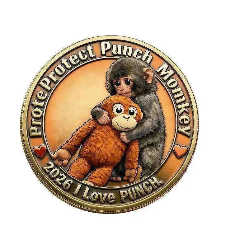 1Pcs Mental Health Motivational Challenge Coins Emotional Support Monkey Coin Inspirational Metal Challenge Coin