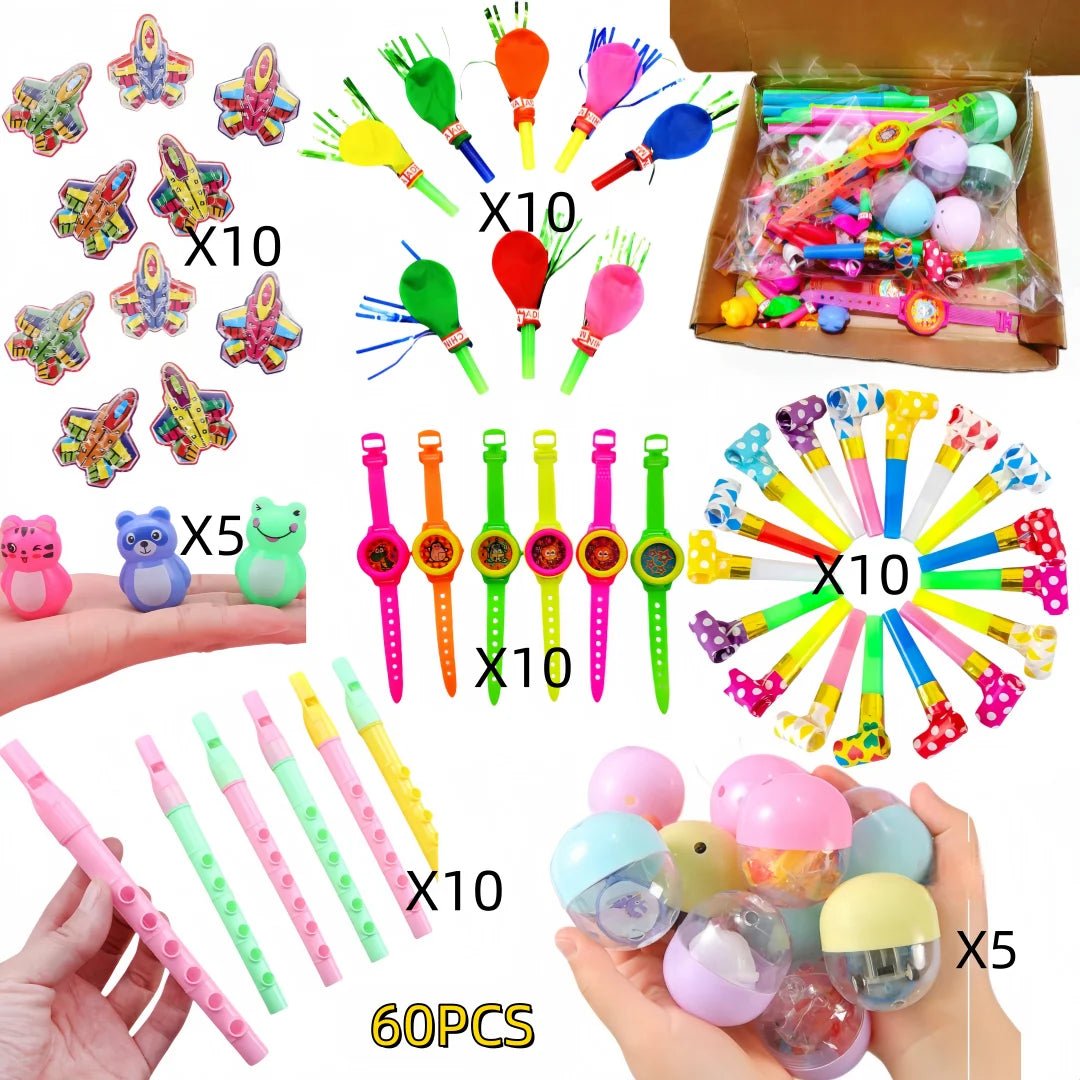 60Pcs Fun Party Favor Set Toys for Kids Birthday Party Wedding Guest Gifts Kindergarten Prizes Christmas Carnival Gift Pack - Big Tim's Magic Emporium