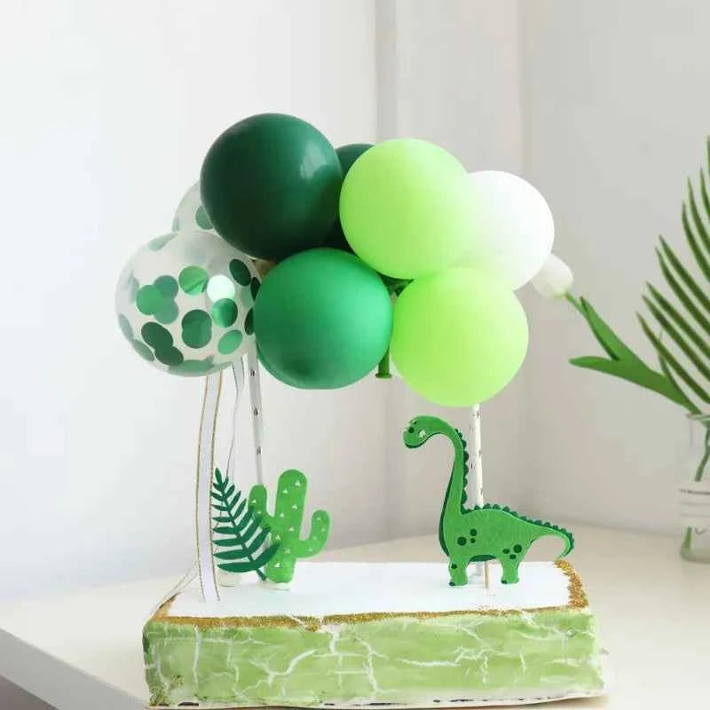 10pcs 5 Inch Balloon Cake Topper Confetti Balloon Birthday Party Dessert Decoration Baby Shower Wedding Decor Cake Supplies